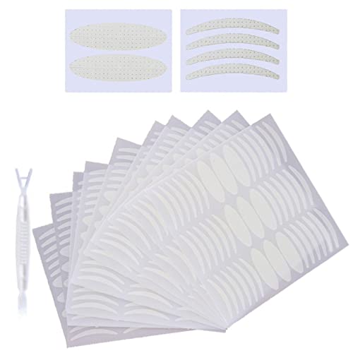 Remedio cintas para parpados caidos de doble cara de fibra ultrainvisible transpirable para parpados, perfecto para parpados simples, caidos o irregulares, 270 pares