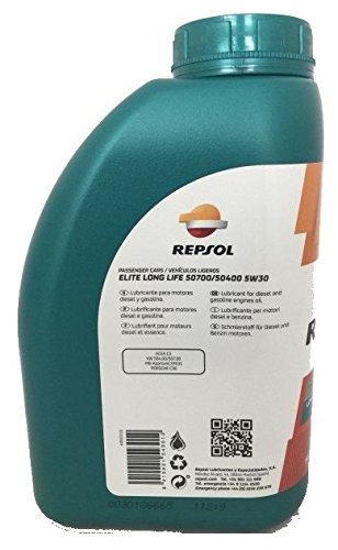 REPSOL RP135U51 Elite L Life 50700/50400 5W-30 Aceite de Motor para Coche, 1 L