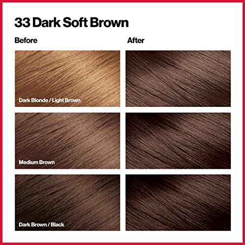 Revlon ColorSilk Beautiful Color 33 Marrón coloración del cabello - Coloración del cabello (Marrón, Dark Soft Brown)