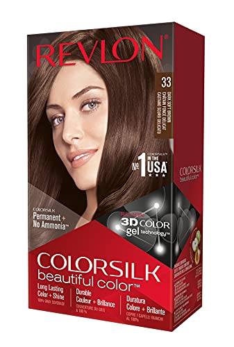 Revlon ColorSilk Beautiful Color 33 Marrón coloración del cabello - Coloración del cabello (Marrón, Dark Soft Brown)