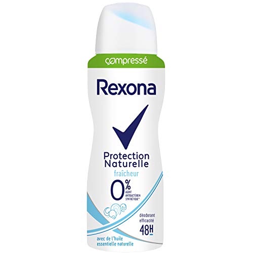 Rexona 0% Déodorant Femme Spray Compressé Protection Naturelle Fraîcheur 48h - Lot de 6 x 100 ml