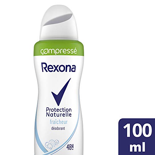 Rexona 0% Déodorant Femme Spray Compressé Protection Naturelle Fraîcheur 48h - Lot de 6 x 100 ml