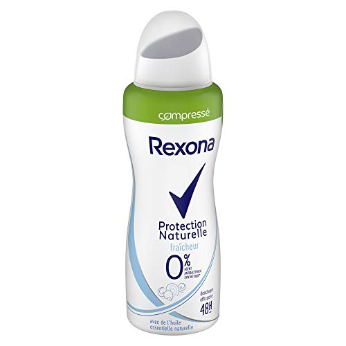 Rexona 0% Déodorant Femme Spray Compressé Protection Naturelle Fraîcheur 48h - Lot de 6 x 100 ml