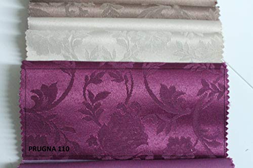 RICAMI FIORENTINI BALDI Mantel antimanchas rectangular para 18 maxi 180 x 420 cm. Antimanchas, no necesita planchado, con dobladillo recto. Muy resistente. Producto artesanal Toscano. Ciruela 110.