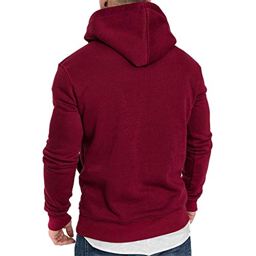 riou Sudadera Hombres Suelto Hoodie Deportes Casual Manga Larga Sudadera con Capucha Top Blusa Otoño Invierno Chándales Western Yoga Corbata Pullover