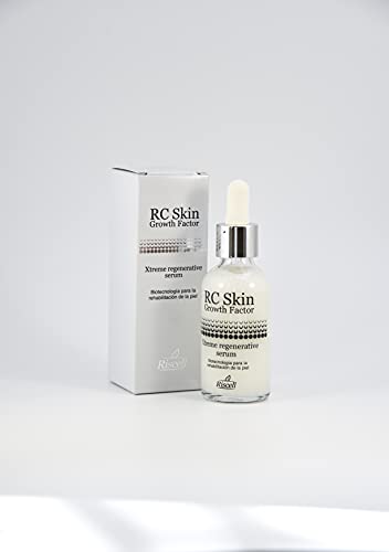 Riscell - Rc Skin Growth Factor Xtreme Regenerative Serum Con Factores De Crecimiento y Ácido Hialurónico y Aloe Vera, Efecto Antienvejecimiento y Antiarrugas, Blanco - 50 ml