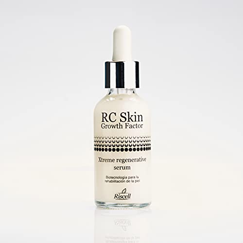 Riscell - Rc Skin Growth Factor Xtreme Regenerative Serum Con Factores De Crecimiento y Ácido Hialurónico y Aloe Vera, Efecto Antienvejecimiento y Antiarrugas, Blanco - 50 ml