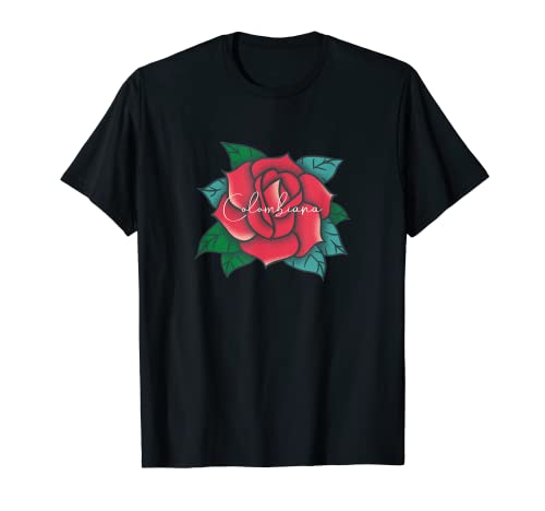 Rosa y Colombiana Colombiana Camiseta