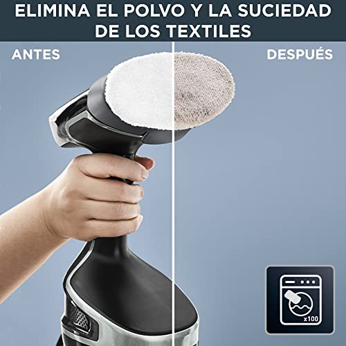 Rowenta Steam Force DR8250 - Cepillo de vapor de 200 W, vapor continuo de 30 g/min y golpe de vapor de 90 g/min, rapido calentamiento, higieniza y desinfecta, 2 ajustes de vapor, todo tipo textiles