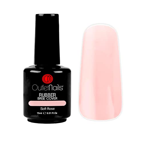 Rubber Base 15ml Cover Soft Rose -Cover Rosa Suave - Esmaltado permanente - Uñas de Gel - Outlet Nails