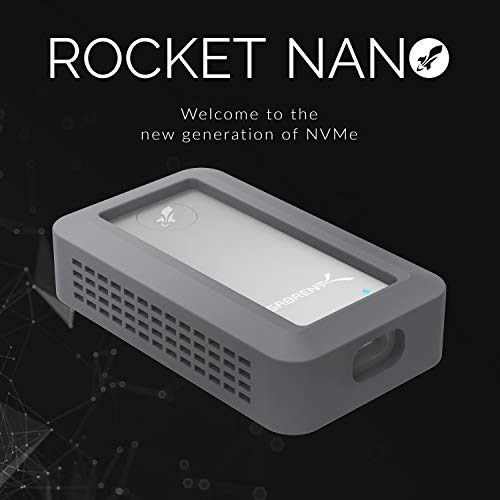 Sabrent Rocket Nano 1TB USB 3.2 10Gb/s SSD Externo de aluminio impermeable [IP67] con protector contra golpes [Gris] (SB-1TB-NAWP)