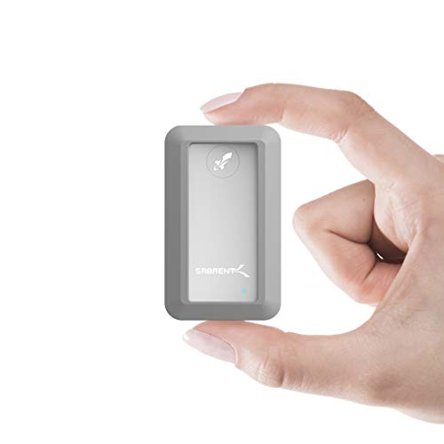 Sabrent Rocket Nano 1TB USB 3.2 10Gb/s SSD Externo de aluminio impermeable [IP67] con protector contra golpes [Gris] (SB-1TB-NAWP)