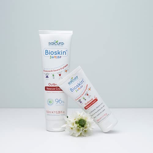 Salcura Natural Skin Therapy, Bioskin Junior Outbreak Rescue Cream, Packed With Natural Ingredients, Soothes Irritation, Nourish & Sooth Dryness & Flakiness, Supports The Skin Back To Health 150ml