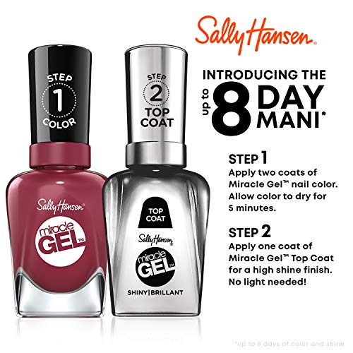 Sally Hansen Nail Polish Miracle Gel 345 Pink Stiletto Żelowy lakier do paznokci bez konieczności użycia lampy UV/LED 14.7ml