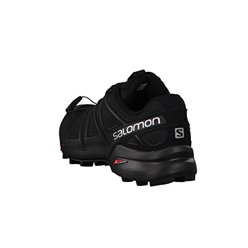 Salomon Speedcross 4 Zapatillas de Trail Running para Hombre, Ofrecen Agarre y un Punto de Apoyo Preciso, Negro (Black Metallic), 44 EU