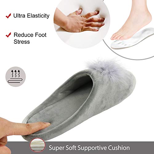 Sanfiago - Zapatillas de casa para mujer y niñas con piel de lujo, acogedoras y espuma viscoelástica antideslizante para casa para mujer en interiores y exteriores