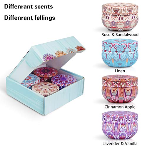 Scent-Hi Velas Aromáticas Bohemio, Cera de Soja Natural Decorativas Set de Regalo para limpieza de Aire y Relajación Corporal Velas Perfumadas