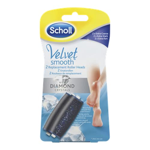 Scholl Velvet Diamond 2 rollos de repuesto para pie (con grano fino)