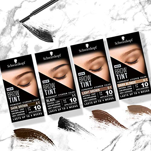 Schwarzkopf Brow Tint - Tinte De Cejas Negro Tono 1.1 (Pack de 3) – Coloración permanente - Color natural y duradero de hasta 4 semanas