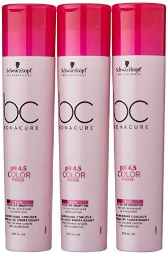 Schwarzkopf Champú Micelar Nutritivo Color Freeze Ph 4.5, 3 x 250ml