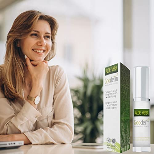 Serum Facial Antiedad Mujer| Antiarrugas + Antimanchas | Serum Facial Aloe Vera + Aceite de Rosa de Mosqueta + Aguacate| Cosmética Ecológica| GEODERM