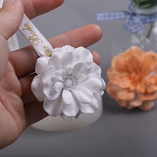 ShapeW Molde de silicona 3D con flor de peonía para aromaterapia, para velas perfumadas, jabón y yeso, manualidades para hornear