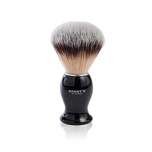 SHAVING BRUSH & BOWL GIFT SET - FromBenny's of London - Shaving Brush with the Acrylic Black Mug for Lathering Shave Soap and Cream