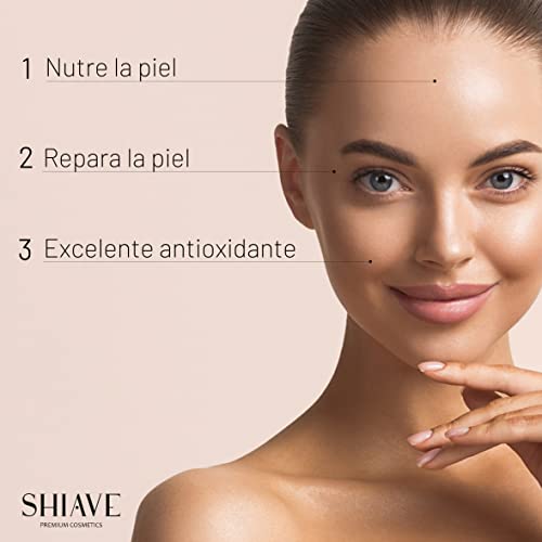 SHIAVE Aceite Premium Facial 3en1 con Aceites de Macadamia, Granada y Jojoba. Nutre, Hidrata y Regenera intensamente tu piel. Efecto GLOW. 100% Vegano, 94% Ingredientes de Origen Natural 30 ml