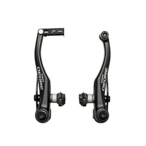 Shimano Deore BR-T610 V-Brake Juego de frenos traseros, negro, 140 mm