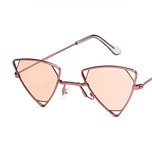 Shiratori Gafas de sol con estilo retro clásicas de moda para mujer 100% protección UV triángulo estilo diseñador rosa