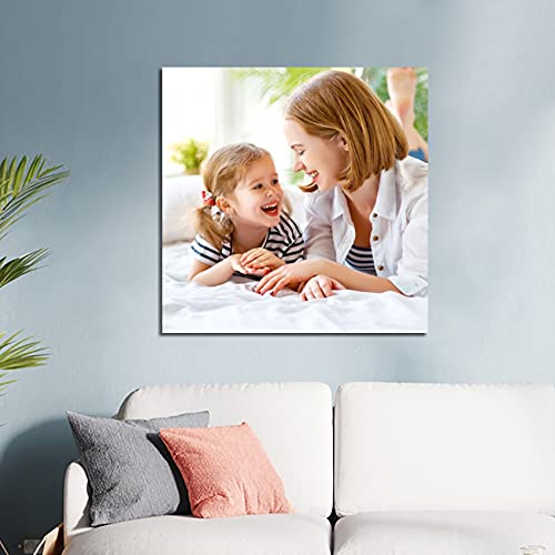 Sin marco Impresiones en lienzo personalizadas Hermosas fotos en lienzo de familia y mascotas Imagen Foto personalizada Impresión de Imagen Sala de estar Cocina Baño Dormitorio Decoración 70×70cm