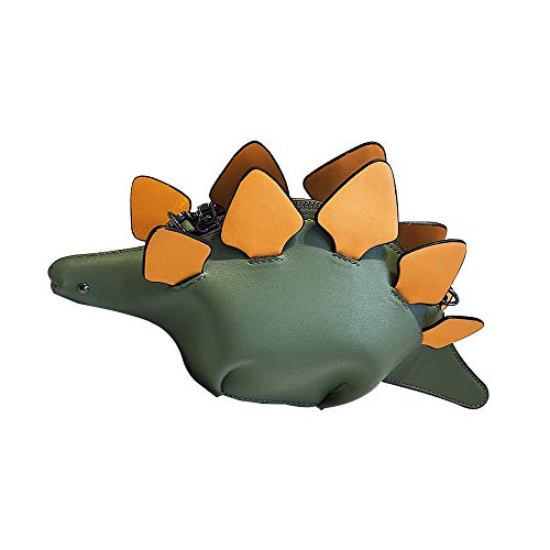 Sipobuy Bolso Bandolera Con Forma De Dinosaurio En 3D, Bolso Bandolera Para Niñas Adolescentes, Bolso Bandolera De Cuero Pu De Animal Lindo único, Correa Ajustable (Green)