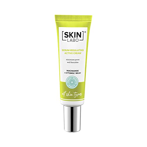 SkinLabo - Crema Activa Reguladora Del Sebo. Crema facial que regula la producción de sebo y combate los síntomas del acné. Para pieles mixtas o grasas. 30 ml.