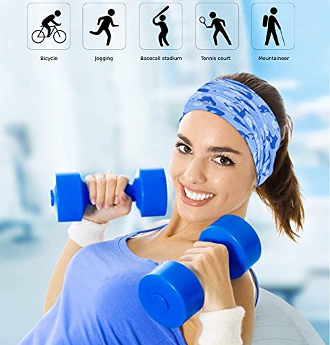 SLOSH 8 Bandana Cintas Pelo Deporte Hombre Mujer Ciclismo Yoga Elastica Pañuelos Cabeza Turbante Lazo Tenis UV Moto Playa