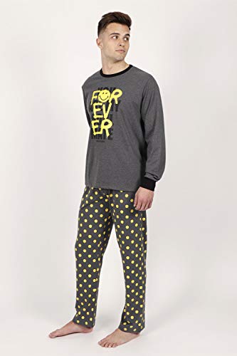 Smiley - Pijama hombre Forever hombre color: MARENGO talla: large