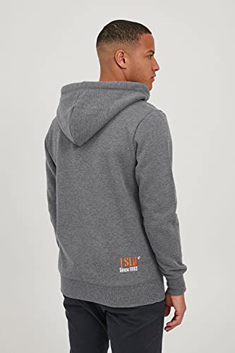 !Solid BennZip Chaqueta Sudadera con Capucha Hoodie para Hombre con Capucha con Cremallera con Forro Polar Suave Al Tacto, tamaño:L, Color:Grey Melange (8236)