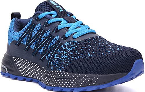 SOLLOMENSI Zapatillas de Deporte Hombres Mujer Running Zapatos para Correr Gimnasio Sneakers Deportivas Padel Transpirables Casual Montaña 40 EU H Azul