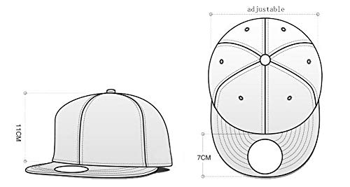 Sombrero de Hip Hop, Gorra de béisbol para Hombre con patrón de cocodrilo, Gorra Plana para Mujer y Gorra Ajustable, Gorra Plana de aleación de la Marca Dollar Tide (Cuatro Colores)，Sombrero Bijo