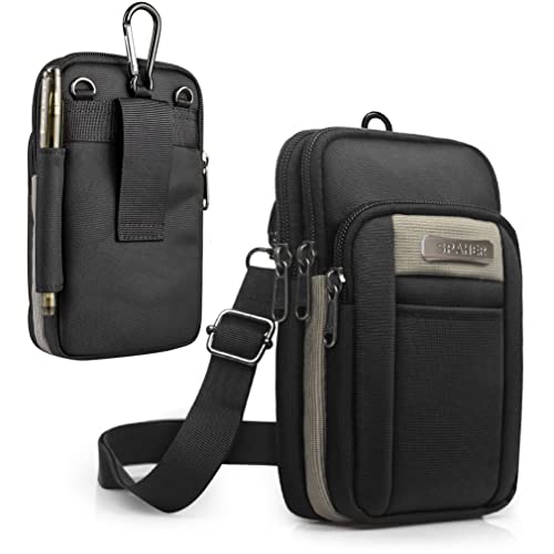 SPAHER Pequeño Riñonera Cinturon Hombre Bandolera Hombre Cintura Mobile Deportiva Riñoneras Bolsa de Cintura Molle EDC Tactical Herramientas Paquete de Bolsa Regalo para Hombre