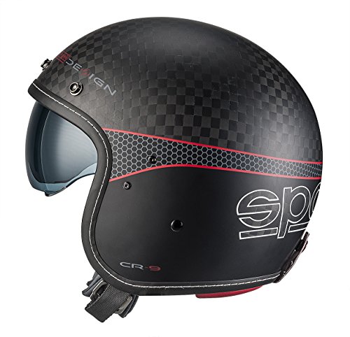 Sparco 0033413LNRRS Casco Cafe Racer, Carbon, L