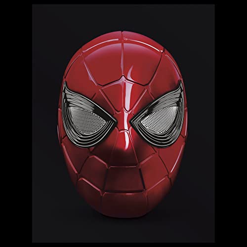 Spider-Man Hasbro Marvel Casco electrónico de Iron Spider con Ojos Brillantes de Legends Series, 6 ajustes de luz y Regulable