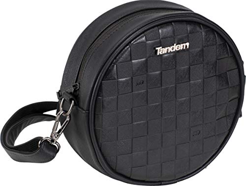 Sportandem Tandem Fashion Bolso Redondo_Damero, Adultos Unisex, Negro (Negro), Talla Única