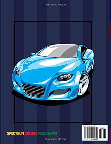 Sports Cars Coloring Book: A Collection of 40 Cool Supercars | Relaxation Coloring Pages for Boys of all Ages