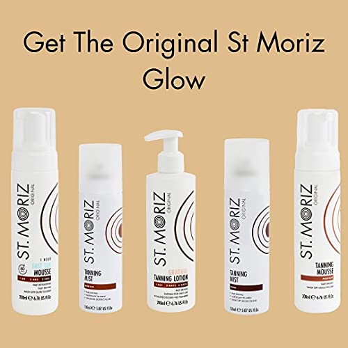 St Moriz Original - Espuma de bronceado instantáneo, secado rápido, vegana, bronceado artificial, color medio tamaño extragrande (300 ml)