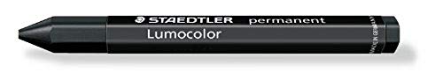 Staedtler Lumocolor permanent omnigraph 236-9. Ceras permanentes de colores. Caja con 12 crayones de color negro.