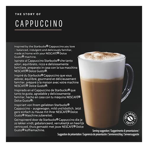 STARBUCKS Cappuccino De Nescafe Dolce Gusto Cápsulas De Café 6 X Caja De 12 Unidades