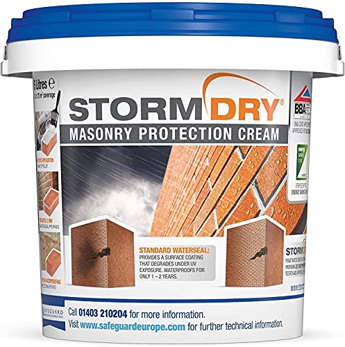 Stormdry Impregnante crema, hidrófugo, incoloro para humedades por filtraciones de agua - Proporciona 25 años de protección contra la humedad penetrante (3 Litros)