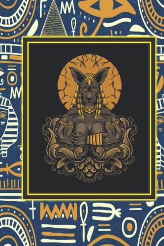 STRIKING EGYPTIAN ANUBIS Journal/Notebook - 6 x 9 in - 120 Pages! (EGYPTIAN THEMED Collection!)