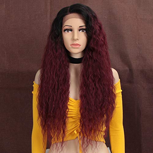 Style Icon Lace Front Wigs Peluca Delantera De Encaje Peluca Sintética Rizada De Encaje De 13x4 Con Pelo De Bebé Peluca Para Mujeres Fibra Resistente Al Calor 28”/71cm