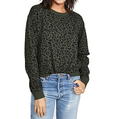 Sudadera para Mujer Moda Estampado Suelto Tendencia Casual Cómodo Manga Larga Deportes al Aire Libre Básico Pullover Top L